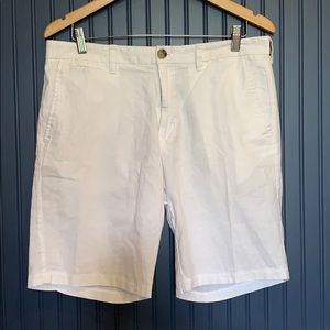 Broletto white linen/ cotton shorts